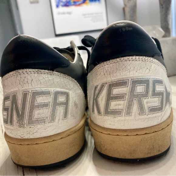 Golden Goose leather sneakers size 11. Worn 3 times , too big for my 10-1/2 feet - Picture 7 of 10